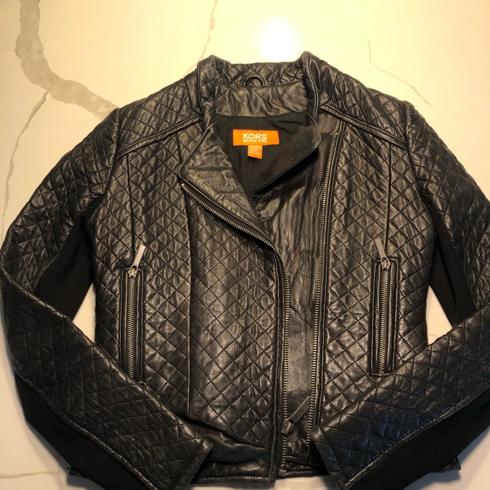 Michael kors leather jacket